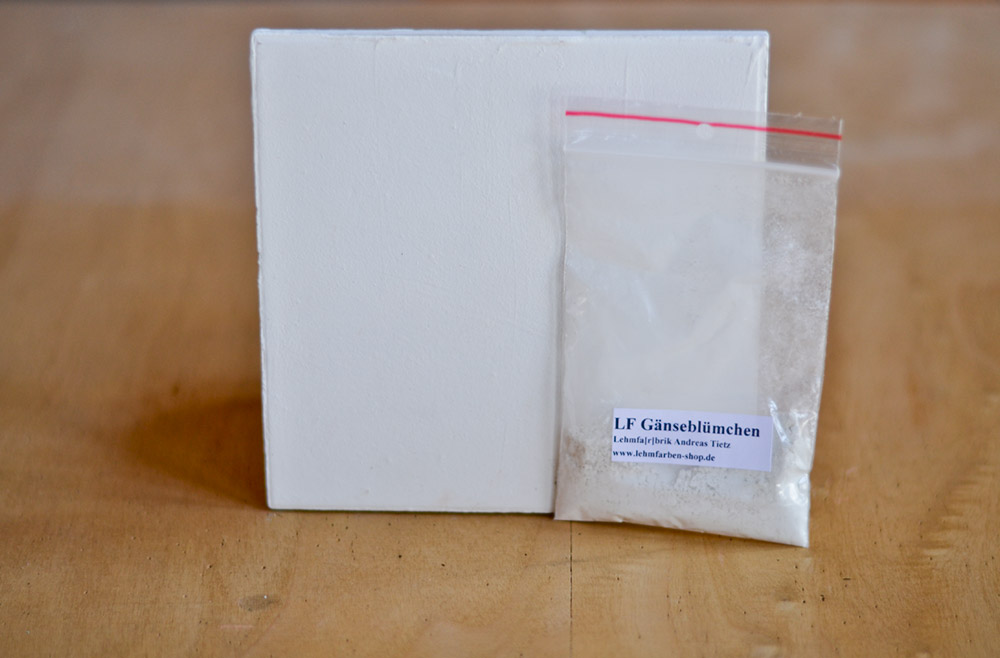 Bild 1 von Lehmstreichputz Gänseblümchen (weiß)  / (Menge) 1,0 kg