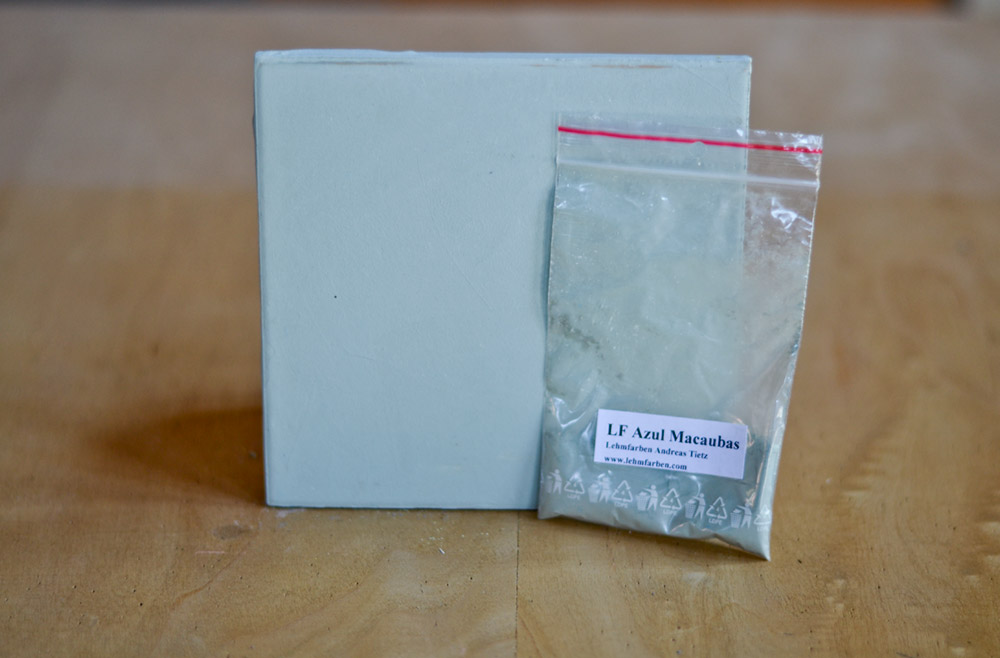 Bild 1 von Lehmfarbe Azul Macaubas samtrau (Türkis-Grau)  / (Menge) 0,5 kg