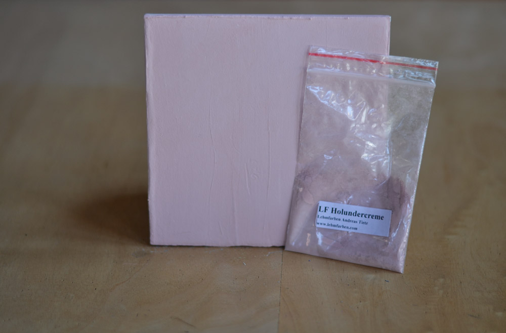 Bild 1 von Lehmfarbe Holundercreme samtrauh (Altrosa)  / (Menge) 0,5 kg